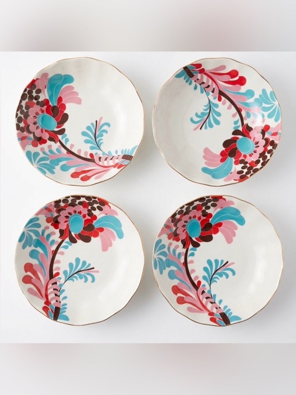 Lenox x Kate Spade Gwinnett Lane Dinner Bowls in Cream Set of 4